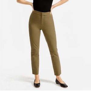Everlane The Fixed Waist Stretch Olive Pants size 2